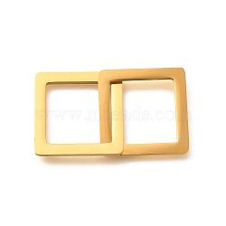 304 Stainless Steel Linking Rings, Square, Golden, 51mm, Hole: 16x16mm(STAS-D288-01D-G)