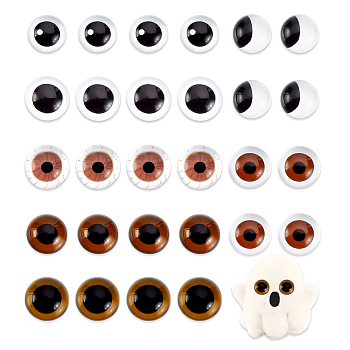 28Pcs 7 Colors Glass Craft Doll Eye, Stuffed Toy Eye, for DIY Doll Toys Puppet Plush Animal Making, Mixed Color, 30mm, 4pcs/color