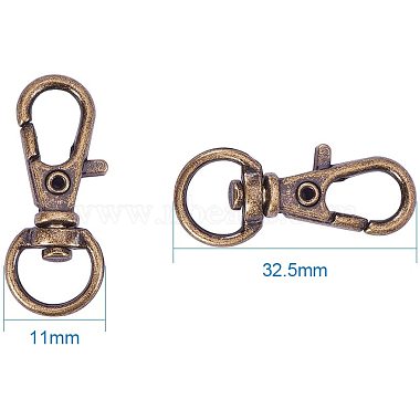 Alloy Swivel Lobster Claw Clasps(IFIN-PH0023-17)-2