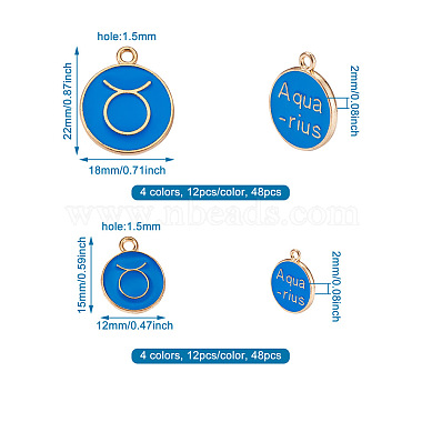 Cheriswelry8セット8スタイルアロイエナメルペンダント(ENAM-CW0001-04)-7