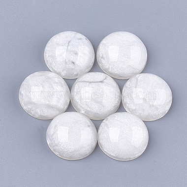 16mm Ivory Half Round Resin Cabochons