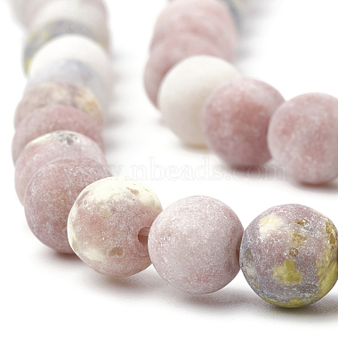 Natural Marble and Sesame Jasper/Kiwi Jasper Beads Strands(X-G-T106-288)-2