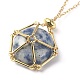 Mixed Natural & Synthetic Gemstone Pendant Necklaces(NJEW-JN04546)-3