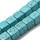 Dyed Synthetic Turquoise Beads Strands(G-G075-B02-01)-1
