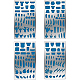 Benecreat 4Stk. 4 Stil 304 Stanzschablonen aus Edelstahl(DIY-BC0003-56)-1