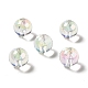 UV Plating Rainbow Iridescent Acrylic Beads(X-TACR-D010-01G)-1