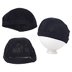 PP Mesh Net Wig Caps for Women, Black, 70x54mm(DIY-WH0683-07A)
