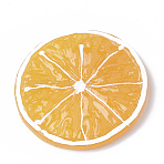 Resin Pendants, Lemon, Dark Orange, 46.5~48.5x3.5~5mm, Hole: 1.5mm(X-RESI-S356-45C)
