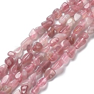 Natural Rose Quartz Beads Strands, Nuggets, 7.5~16x7.5~9x4~7mm, Hole: 0.9mm, about 41~44pcs/strand, 16.14''~17.32''(41~44cm)(G-P497-01A-02)