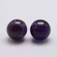 Natural Amethyst Beads, Round, 20mm, Hole: 3~4mm(X-G-N0249-01)