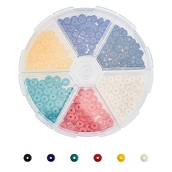 Imitation Amber Resin Heishi Beads, Disc/Flat Round, Mixed Color, 6x2mm, Hole: 1.5mm, 300pcs/box(RESI-GL0001-01-6mm)