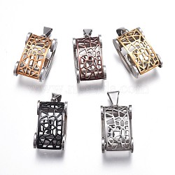 304 Stainless Steel Vehicle Pendants, Hollow Toy Car, Mixed Color, 31.4x17x13mm, Hole: 3.2x9.3mm(STAS-O124-16M)