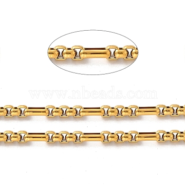 Ion Plating(IP) 304 Stainless Steel Figaro Chains(STAS-B041-12G)-2