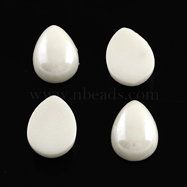 cabochons en verre opaque plaqué perlé(X-PORC-S778-18x25-M)-2