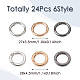 Beadthoven 24pcs 6 styles anneaux de porte à ressort en alliage de zinc(FIND-BT0001-25)-4
