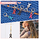 Alloy Enamel Awareness Ribbon Charm Locking Stitch Markers(HJEW-PH01815)-4
