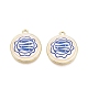 Printed Alloy Enamel Pendants(ENAM-N072-02KCG-02)-1