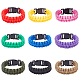 9Pcs 9 Colors Survival Polyester Cord Bracelets Set with Plastic Clasps for Hiking Camping Outdoor(BJEW-AN0001-60)-1