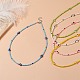 Resin Evil Eye & Glass Seed Beaded Necklace for Women(NJEW-JN04243)-2