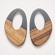 Transparent Resin & Walnut Wood Pendants(X-RESI-S384-005A-B01)-1