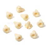 Synthetic Coral Beads, Dyed, Flower, Champagne Gold, 15x13~13.5x13.5mm, Hole: 1.2mm(CORA-K010-02C)