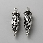 Alloy Pendants, Horse Eye, Antique Silver, 45.5x12mm, Hole: 3x2mm(FIND-WH0148-464AS)