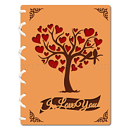 Wooden Commemorative Cards Book, Rectangle, Heart, 180~200x130~150x3mm(WOOD-WH0045-04)