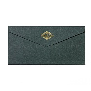 Vintage Retro Gold Foil Western Style Paper Envelope, Word Thank You, Black, 22x10.9cm(BT-TAC0002-B04)