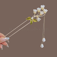 Alloy Hair Sticks, Hair Accessories for Women & Girls, Flower, 180mm(PW-WG483EB-14)