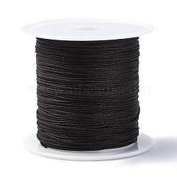 Nylon Chinese Knot Cord, Nylon Jewelry Cord for Jewelry Making, Coconut Brown, 0.4mm, about 28~30m/roll(NWIR-C003-02F)