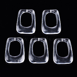 Transparent Resin Pendants, Trapezoid, Clear, 29.5x21.5x7mm, Hole: 1mm(RESI-T048-01-C01)