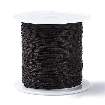 Nylon Chinese Knot Cord, Nylon Jewelry Cord for Jewelry Making, Coconut Brown, 0.4mm, about 28~30m/roll