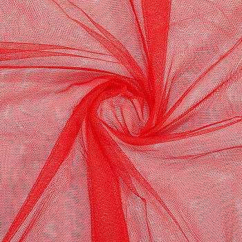 Polyester Mesh Fabric, for Mosquito Net & Clothing Accessories, Red, 1600x1000x0.1mm