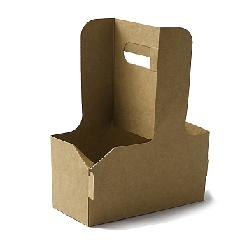 Kraft Paper Gift Bag with Handle, Coffee Box Packing Bags, Recycled Bags, BurlyWood, 22.5x25.3x0.4cm