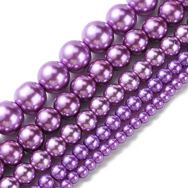 Dyed Glass Pearl Round Beads Strands(HY-X0001-02)-4