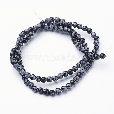 Natural Snowflake Obsidian Beads Strands(X-GSR4mmC009)-3