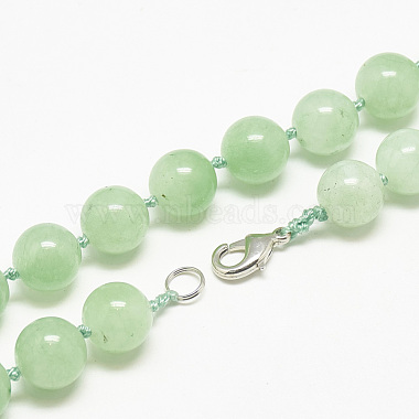 Colliers avec perles en aventurine verte naturelle(NJEW-S405-15)-2