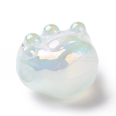 UV Plating Rainbow Iridescent Luminous Acrylic Beads(X-OACR-E010-07)-4