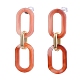 Acrylic & Aluminum Cable Chains Dangle Stud Earrings(EJEW-JE04236-M)-2