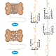 Pandahall elite 4piezas 4 cadenas de eslabones de luna y estrella de latón estilo para hacer joyas(FIND-PH0006-37)-4
