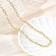Brass Paperclip Chain Necklaces(X-NJEW-A042-03G)-5