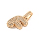 Brass Micro Pave Clear Cubic Zirconia Pendants(KK-B099-01G-F)-2