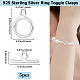 5 Sets 925 Sterling Silver Ring Toggle Clasps(STER-BBC0002-18)-3