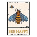 Rectangle Vintage Metal Iron Sign Poster, for Home Wall Decoration, Bees Pattern, 300x200x2.2mm(AJEW-WH0157-155)