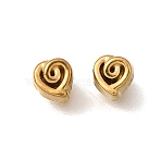 304 Stainless Steel Beads, Ion Plating(IP), Heart, Real 18K Gold Plated, 4.5x4x4mm, Hole: 1.4mm(STAS-L315-025G)