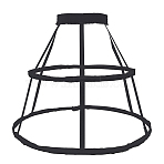 Polyester & Steel 2 Hoops Petticoat, Crinoline Fishbone Hollow Bird Cage Skirt, Black, 550x275~520mm(DIY-WH20032-152A)