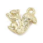 Alloy Pendants, Squirrel Charms, Rack Plating, Cadmium Free & Nickel Free & Lead Free, Golden, 19.5x18x4mm, Hole: 2mm(AL-CBAFCDA-11G)