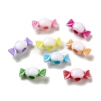 Opaque Acrylic European Large Hole Beads, Craft Style, Candy, Mixed Color, 10x24x10mm, Hole: 5mm, 531pcs/500g(OACR-E039-14)