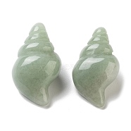 Natural Green Aventurine Carved Figurines, for Home Office Desktop Decoration, Shell Shape, 36~38x20.5~22x17~19.5mm(DJEW-L023-H20)