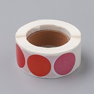 DIY Scrapbook, Decorative Adhesive Tapes, Flat Round, Colorful, 25mm, 8 colors/roll, about 500pcs/roll(DIY-L028-A12)